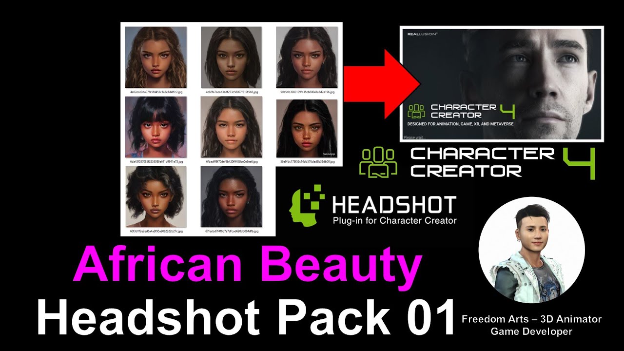 African Beauty Headshot Pack 01 – Character Creator 4 – High Quality Headshot Photo – Shared