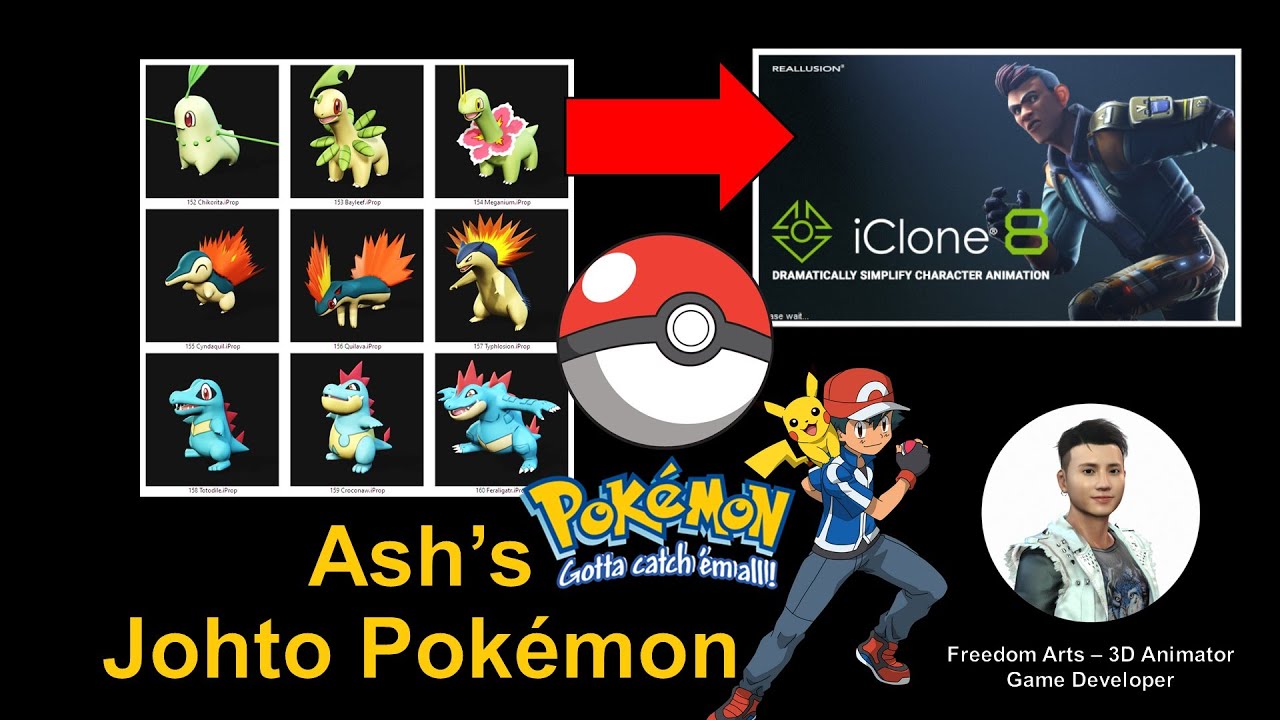 Ash’s Pokemon 2st Generation for iClone 7 & 8 & Character Creator 4 – Shared
