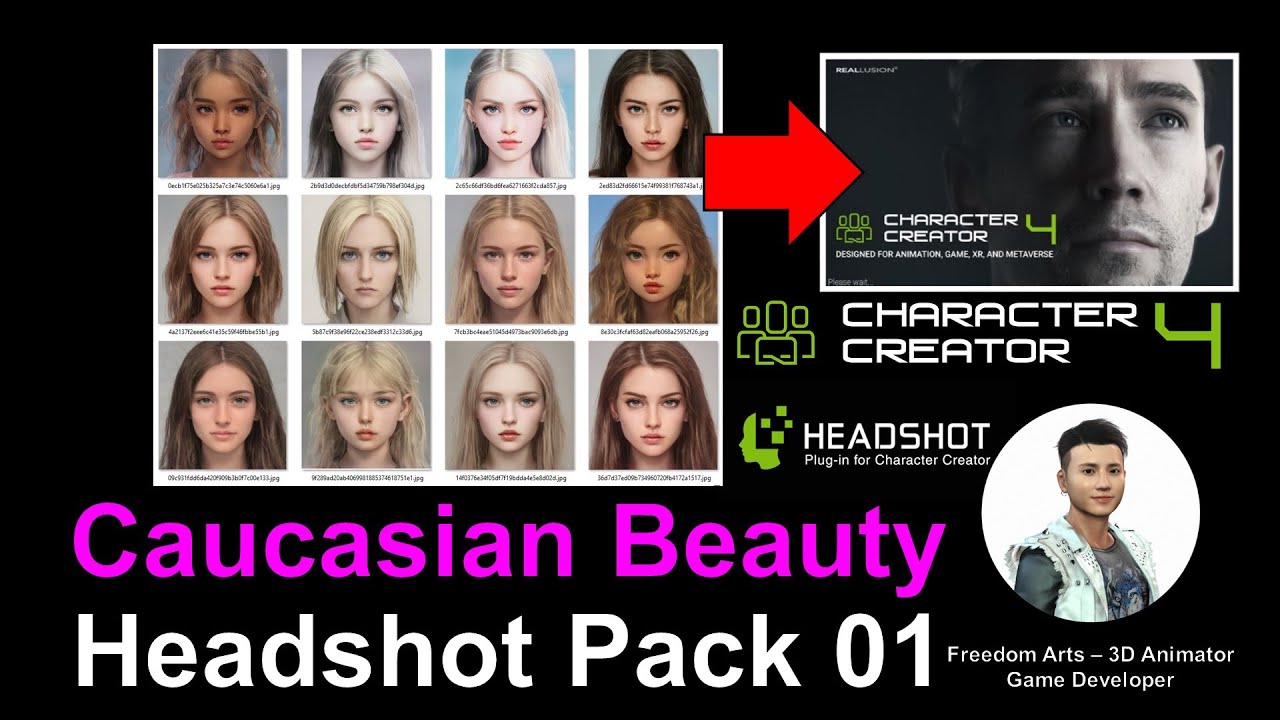 Caucasian Beauty Headshot Pack 01 – Character Creator 4 – High Quality Headshot Photo – Shared