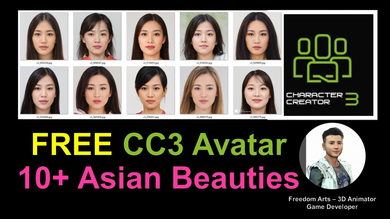 FREE 10+ Asian Beauties CC3 Avatar – Character Creator 3 Contents Free Sharing