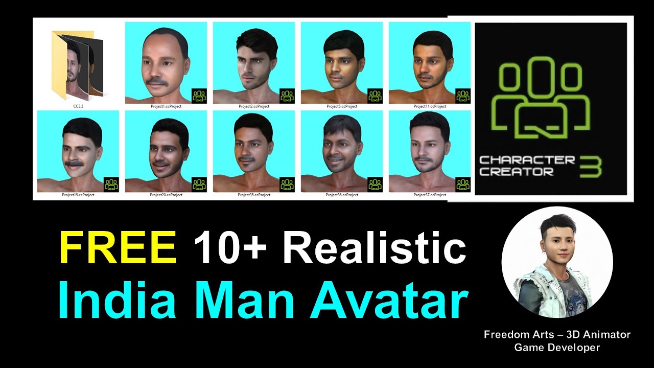 FREE 10+ Realistic Indian Male CC3 Avatar – Character Creator 3 Contents Free Sharing