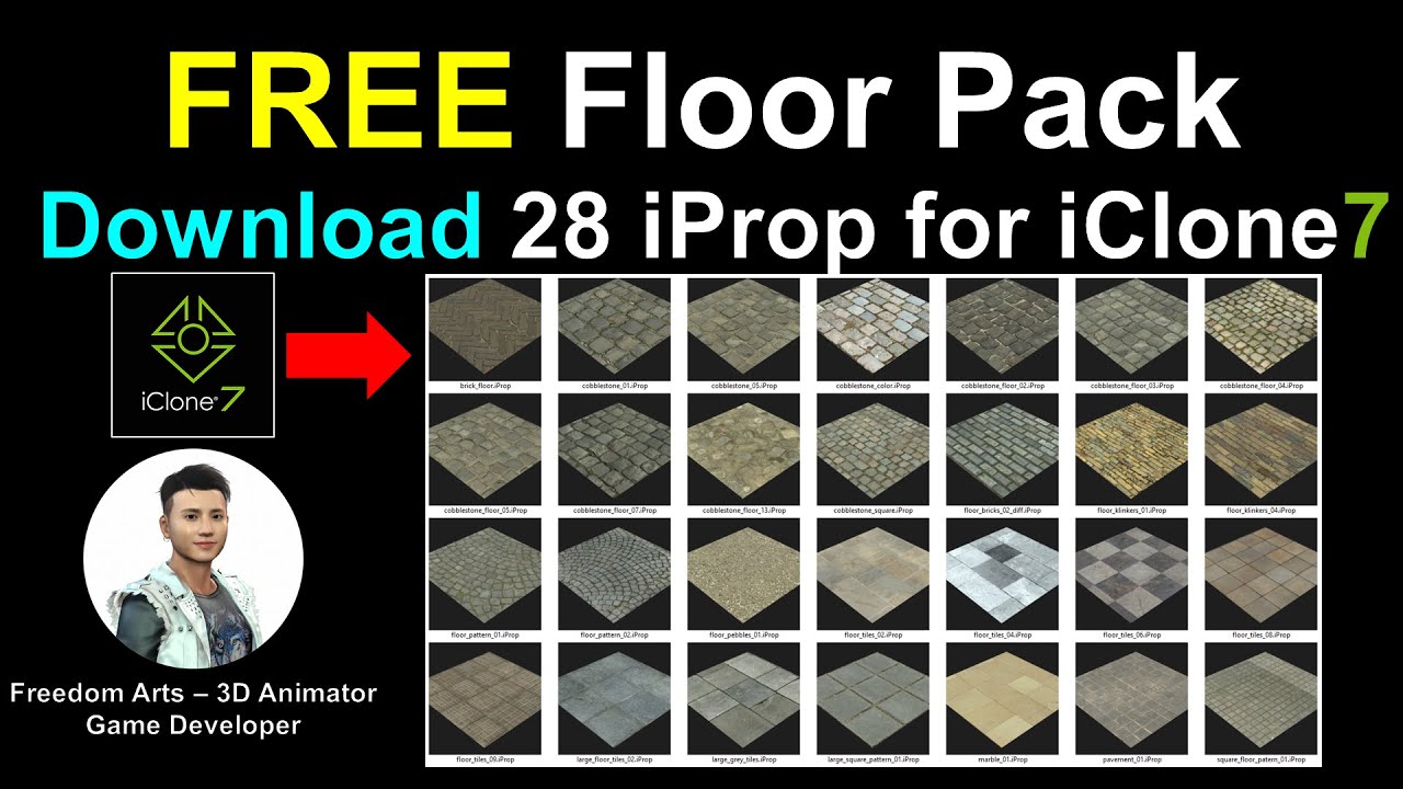 FREE Floor Pack, 28 iProp for iClone 7