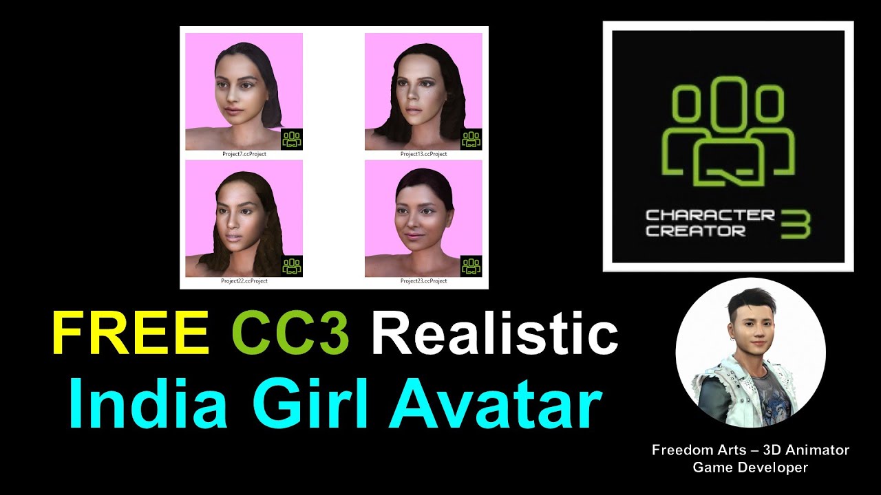 FREE Realistic Indian Female CC3 Avatar – Character Creator 3.4 Contents Free Sharing