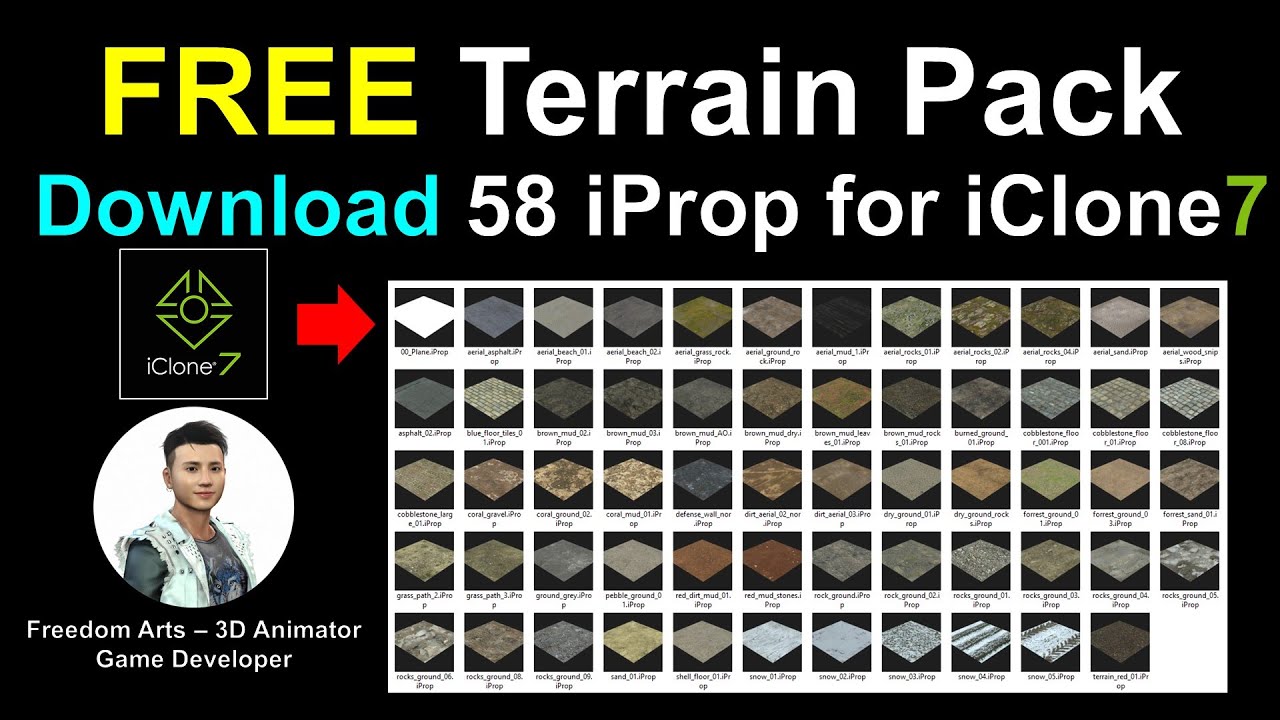 FREE Terrain Pack, 58 iProp for iClone 7