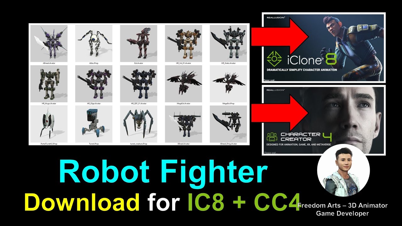 Humanoid Robot Fighters for Character Creator 4 and iClone 8