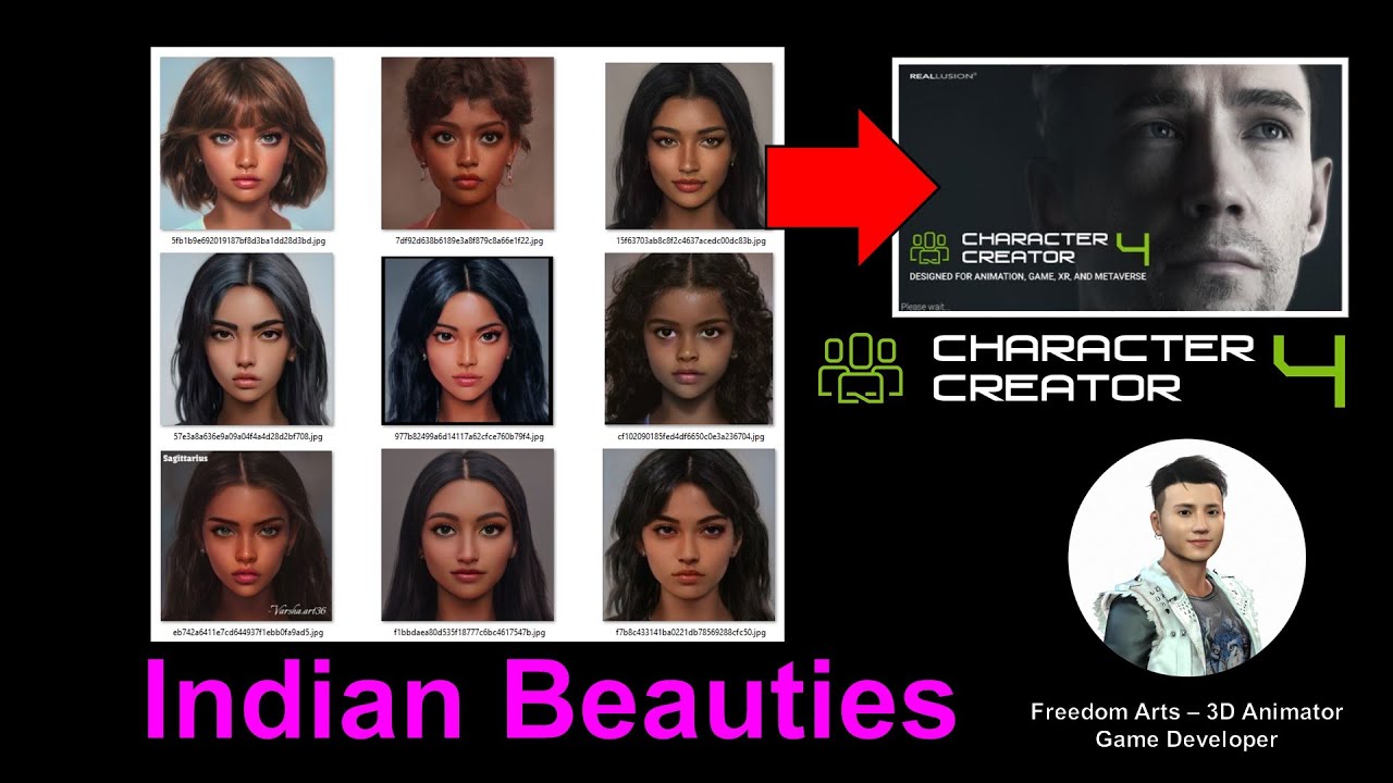 Indian Beauty Headshot Pack 01 – Character Creator 4 – High Quality Headshot Photo – Shared