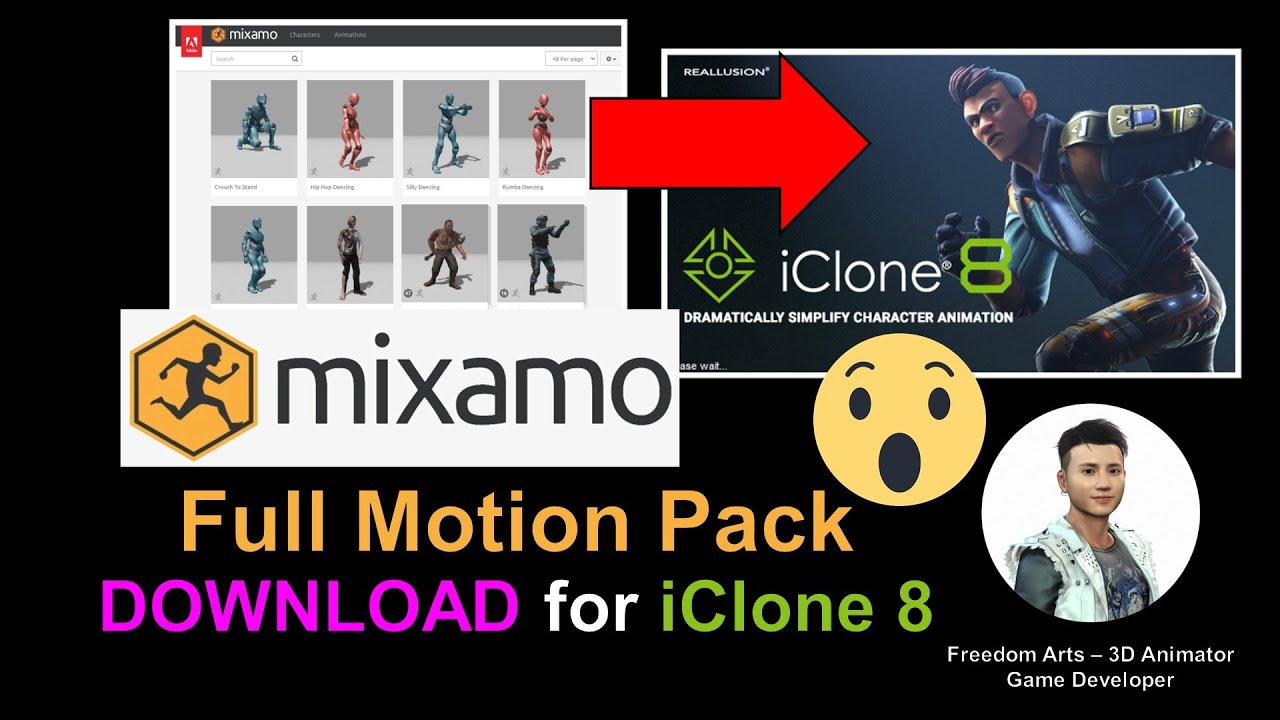 Mixamo Full Motion Pack for iClone 8 – iClone Motion File – rlMotion