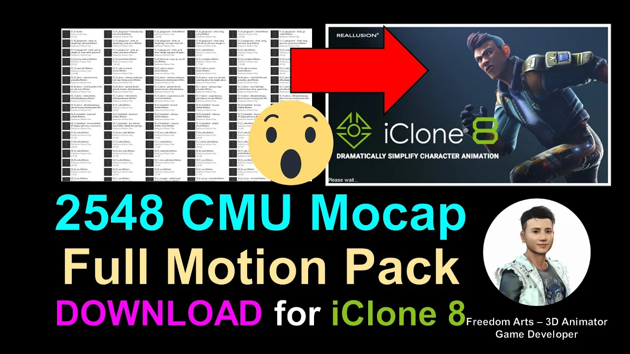 [Motion] [iClone] CMU Full Motion Pack – 2548 iClone Motion File – rlMotion